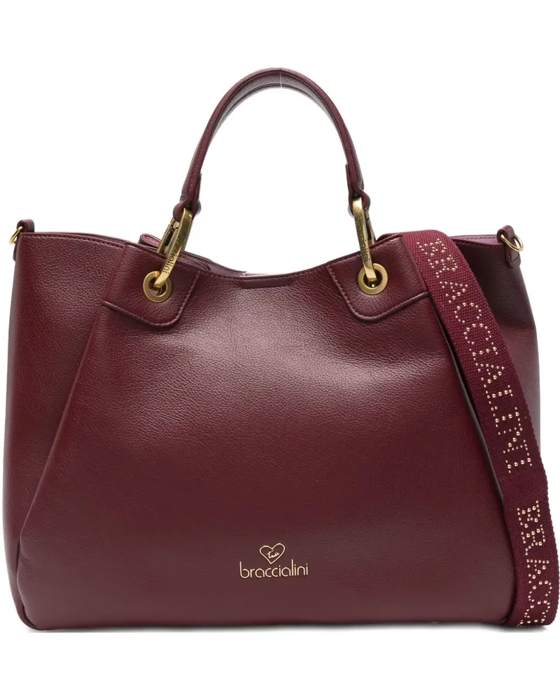 Braccialini top-handles leather tote bag - Rot Rot