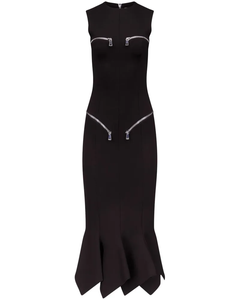 Area Kleid mit Zipfelsaum - Schwarz Schwarz