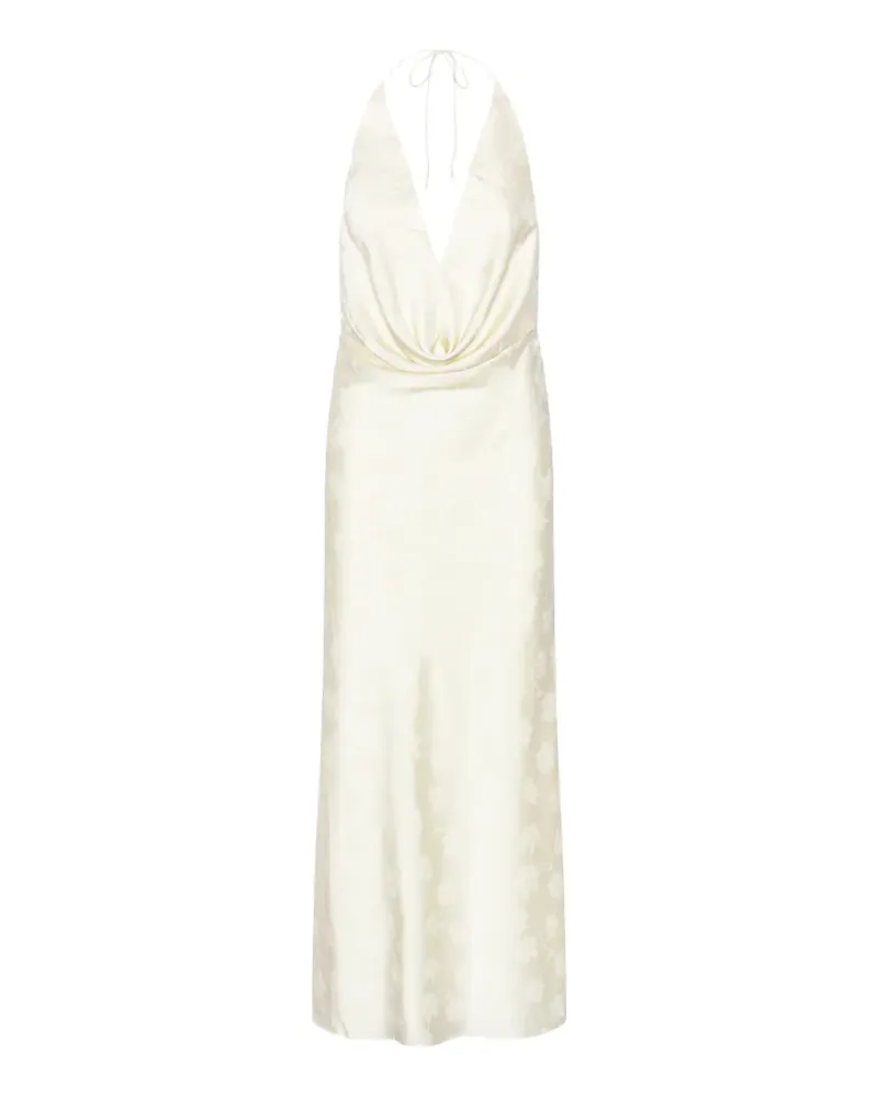 ROTATE Birger Christensen Neckholder-Abendkleid aus Satin - Nude Nude