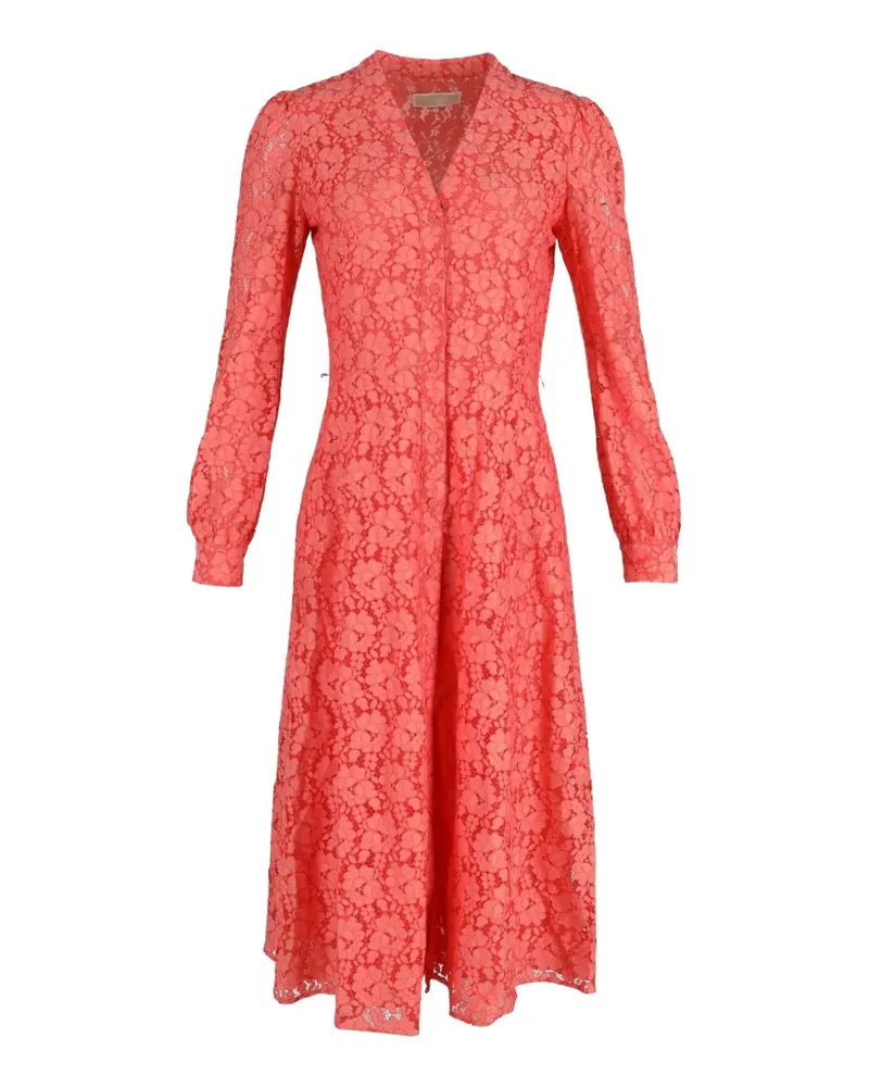 Michael Kors long sleeve lace midi dress - Rosa Rosa
