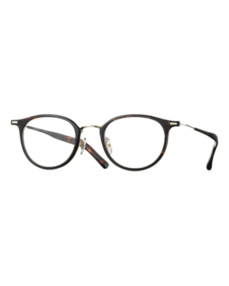 EYEVAN 7285 C1 tortoiseshell-effect round-frame glasses - Braun Braun