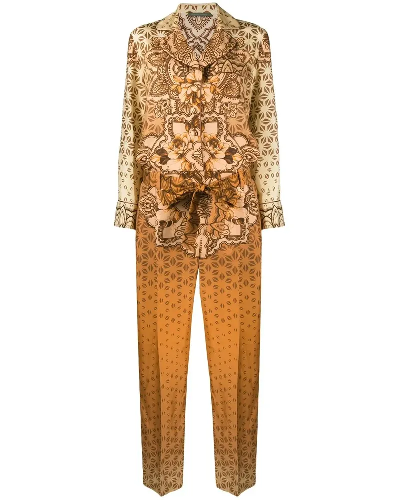 Alberta Ferretti Jumpsuit mit Print - Orange Orange