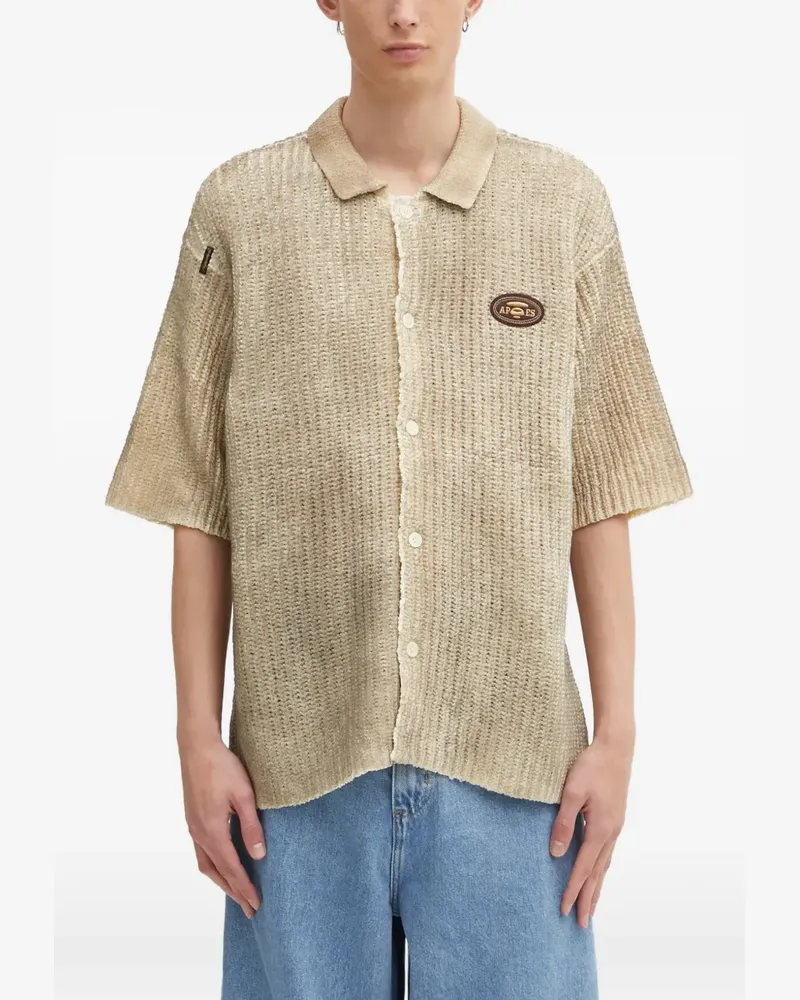 BAPE patch buttoned shirt - Nude Nude