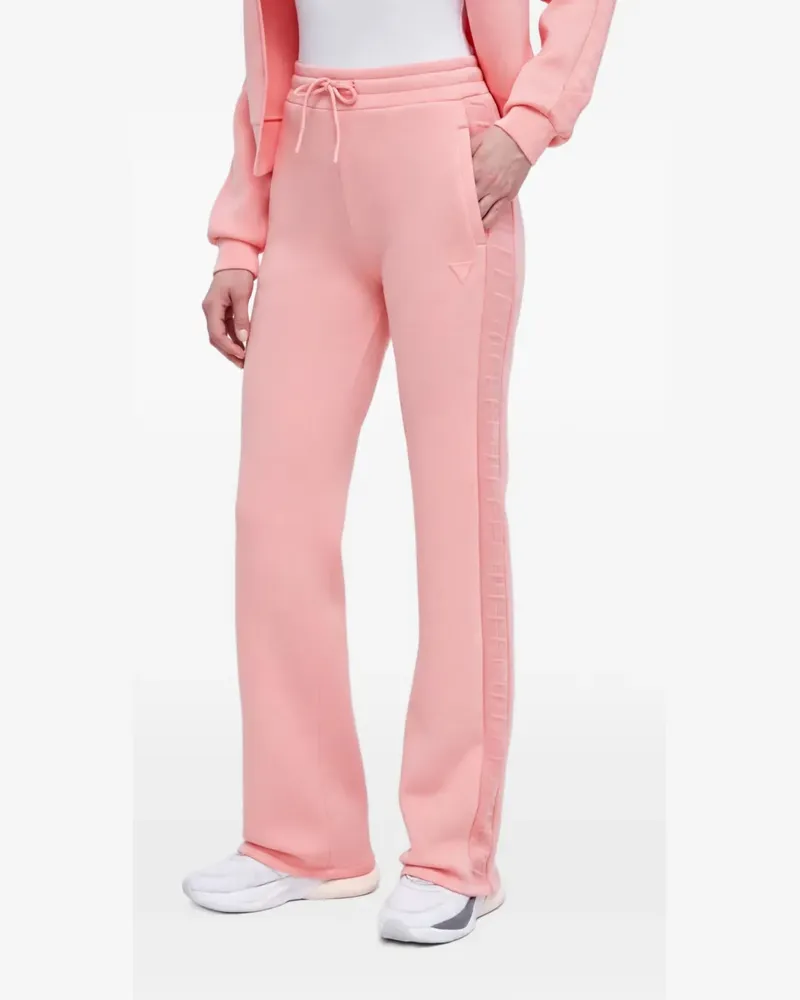 Guess logo-embossed drawstring track pants - Rosa Rosa