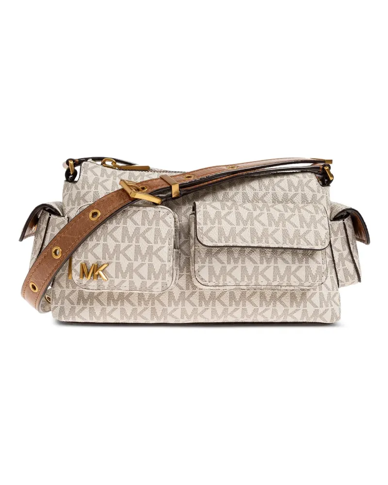 Michael Kors Dakota monogram-pattern shoulder bag - Nude Nude