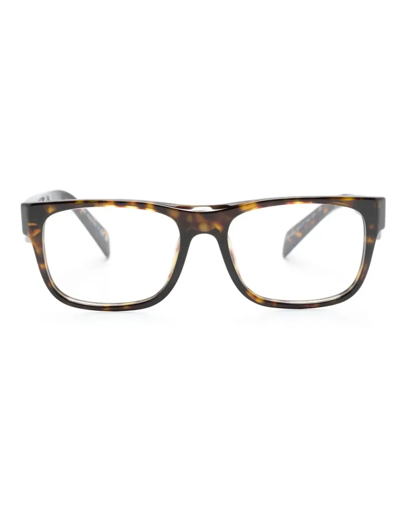 Prada Eckige Brille in Schildpattoptik - Braun Braun