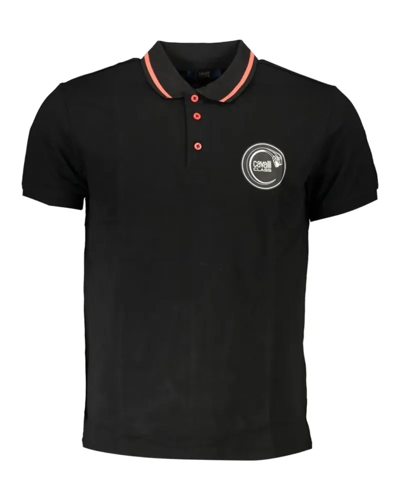 Roberto Cavalli Poloshirt mit Logo-Stickerei - Schwarz Schwarz