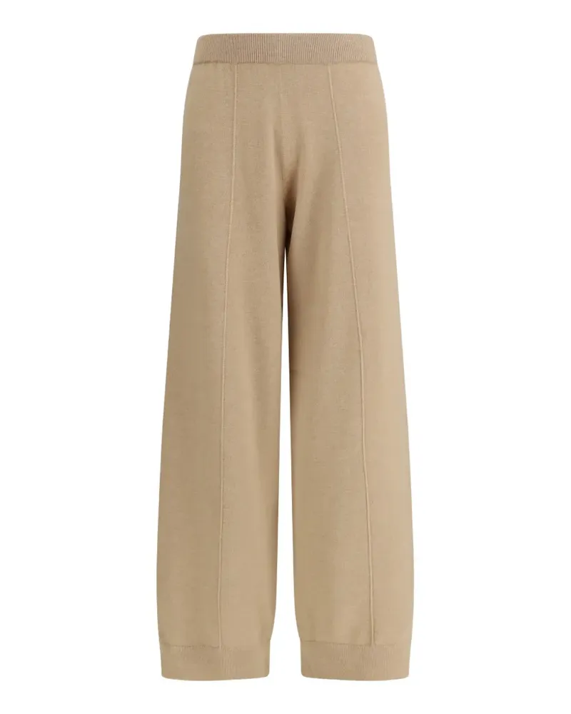 Fabiana Filippi ribbed jewel-detail trousers - Nude Nude