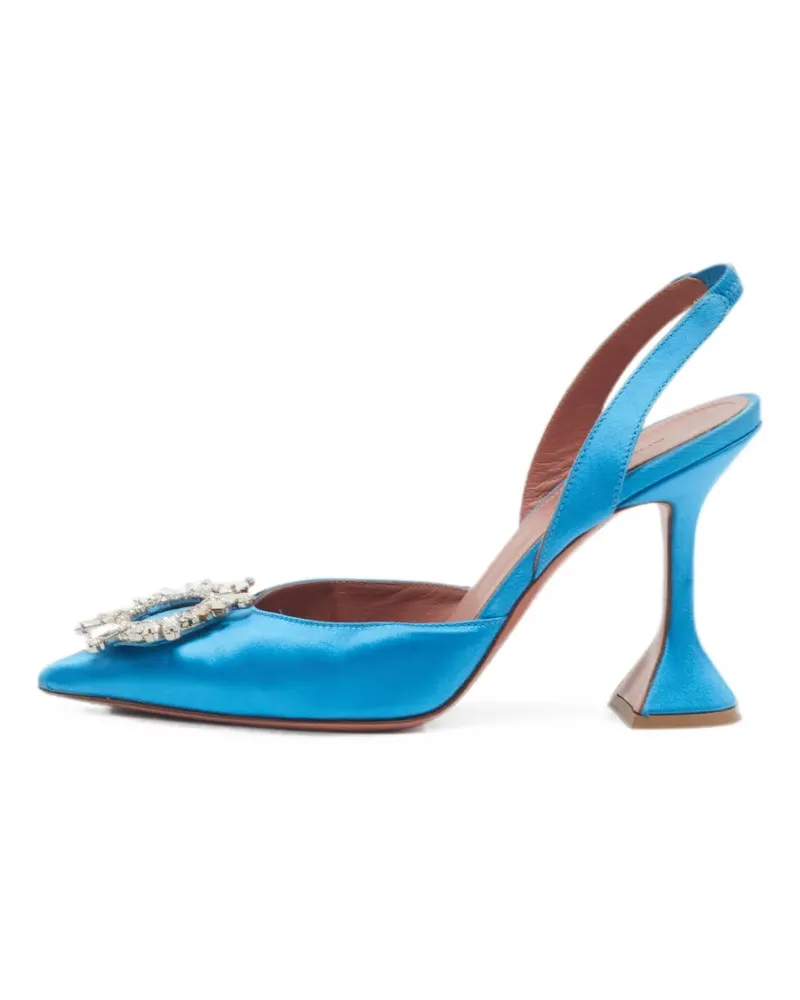 Amina Muaddi Begum crystal-brooch pumps - Blau Blau