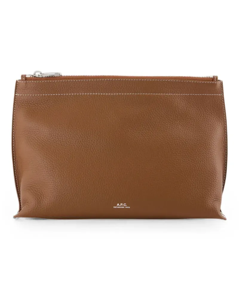 A.P.C. Neige Clou Clutch - Braun Braun