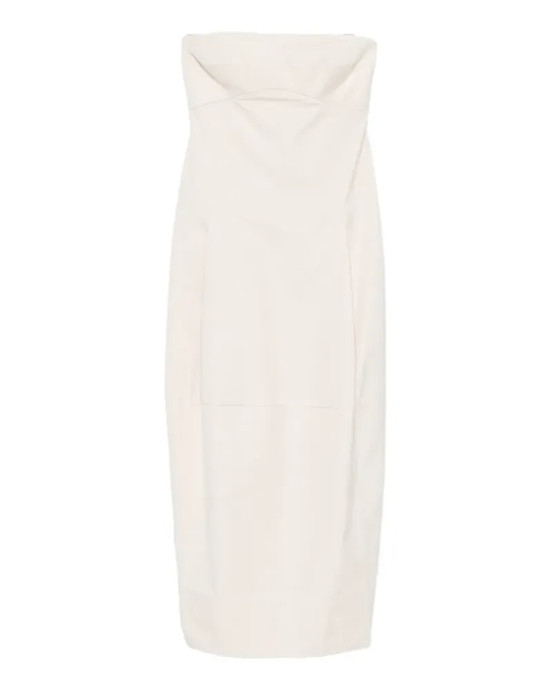 St. Agni pleated cocoon dress - Nude Nude