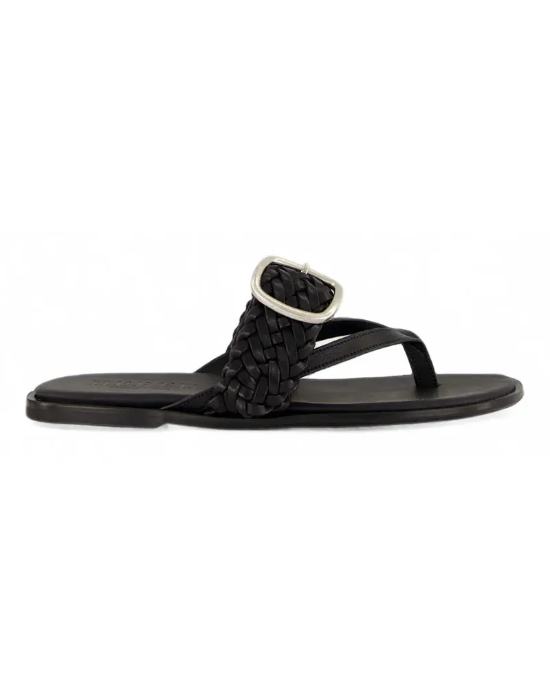 HEREU Tanca Sandalen mit gewebtem Gürtel - Schwarz Schwarz