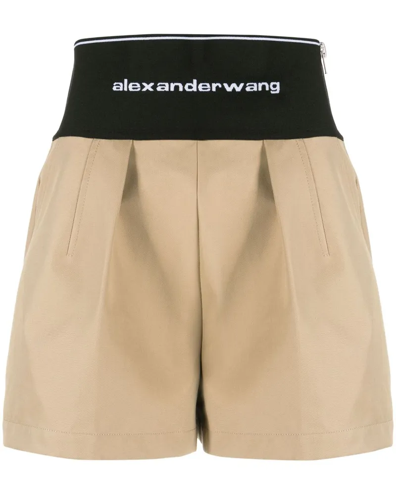 Alexander Wang Shorts mit Logo-Bund Nude