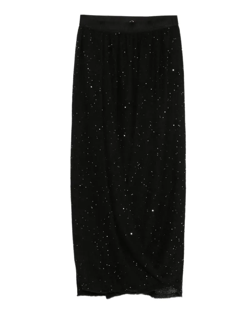 Gentry Portofino sequin-embellished midi skirt - Schwarz Schwarz