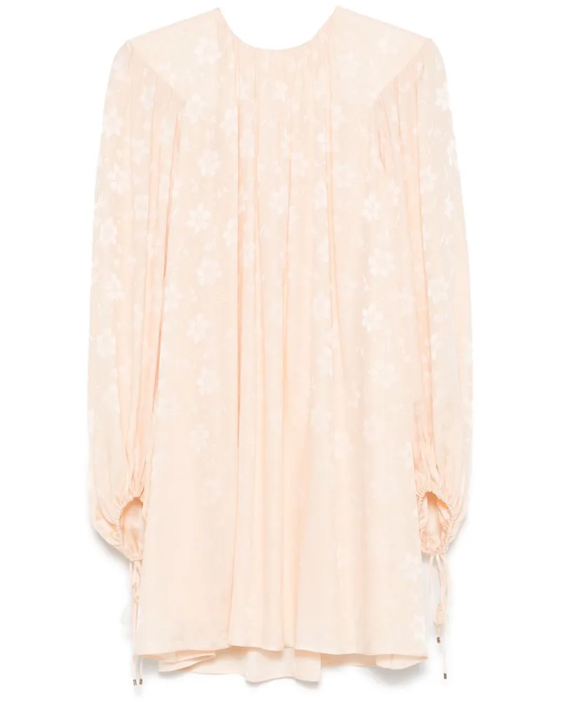 Chloé Seidenkleid mit Jacquardmuster - Rosa Rosa
