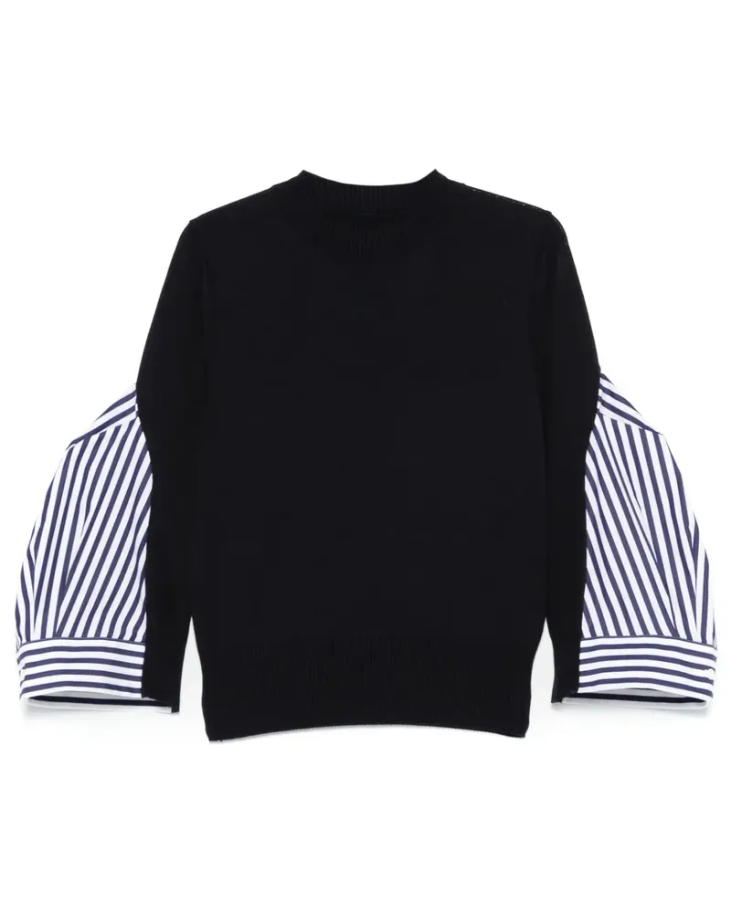 Sacai Pullover im Layering-Look - Blau Blau