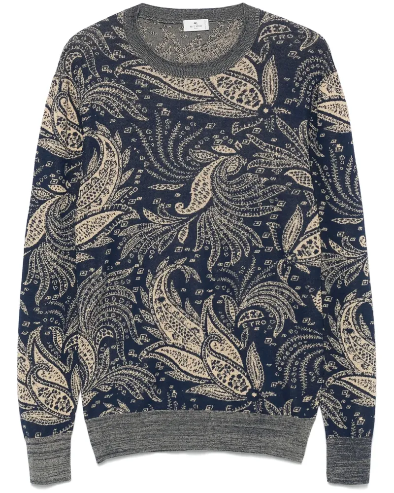 Etro Oberteil mit Paisleymuster - Blau Blau