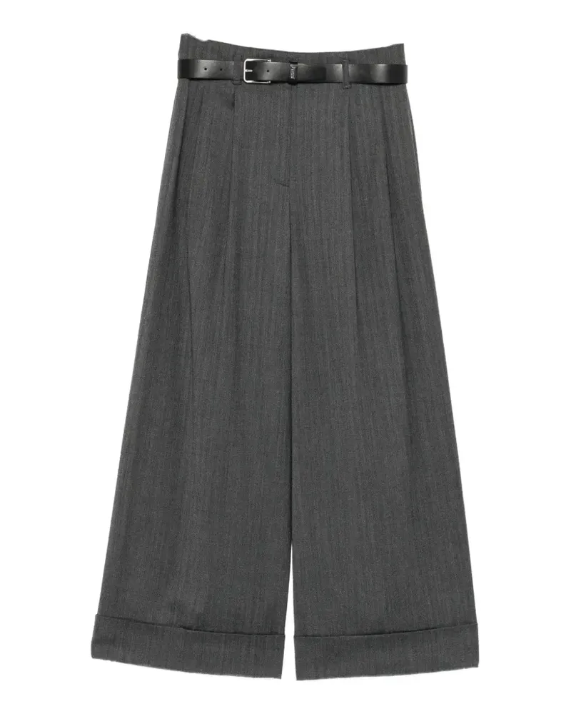 JUUN.J Wide-Leg-Hose mit Bundfalten - Grau Grau