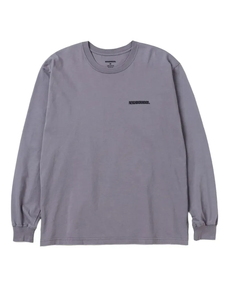 Neighborhood Langarmshirt aus Baumwolle - Grau Grau