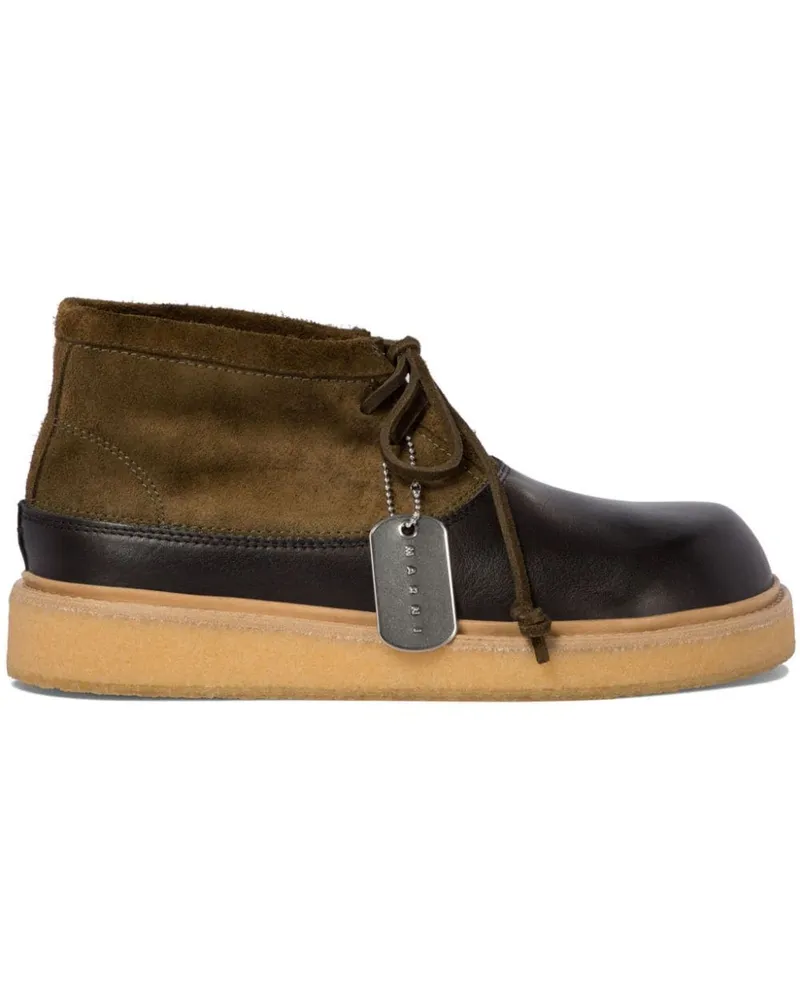 Marni Stiefeletten mit Logo-Detail - Braun Braun