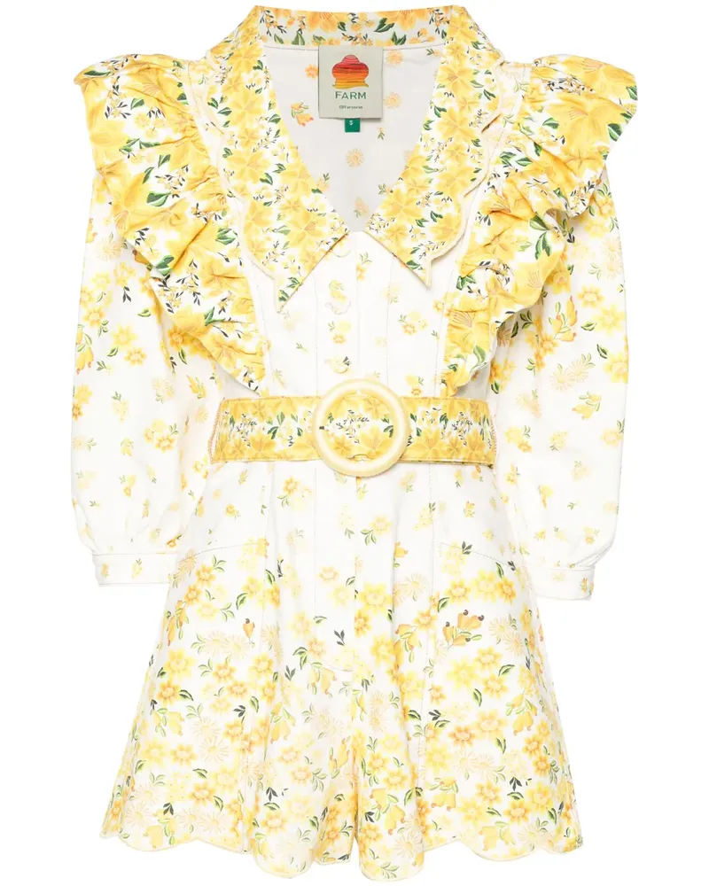 FARM Rio Azaleia Playsuit mit Blumen-Print - Gelb Gelb
