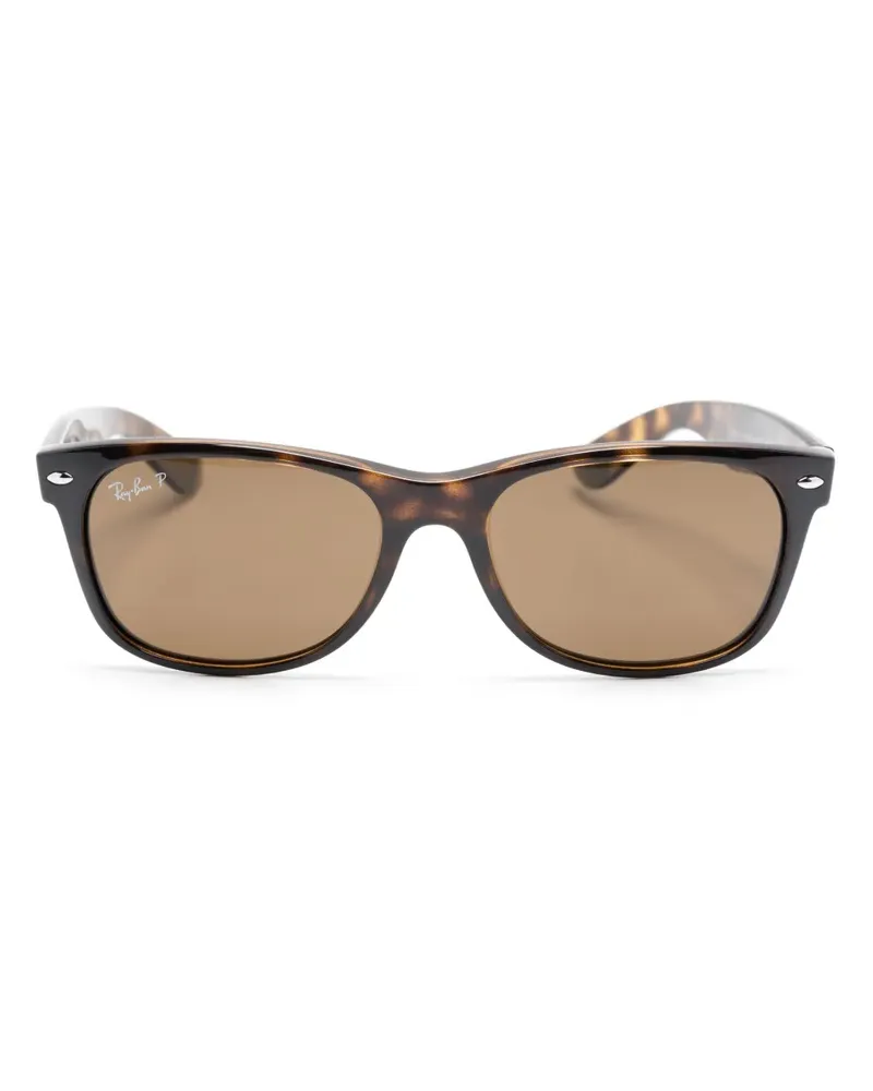 Ray Ban Breite Sonnenbrille in Schildpattoptik - Braun Braun