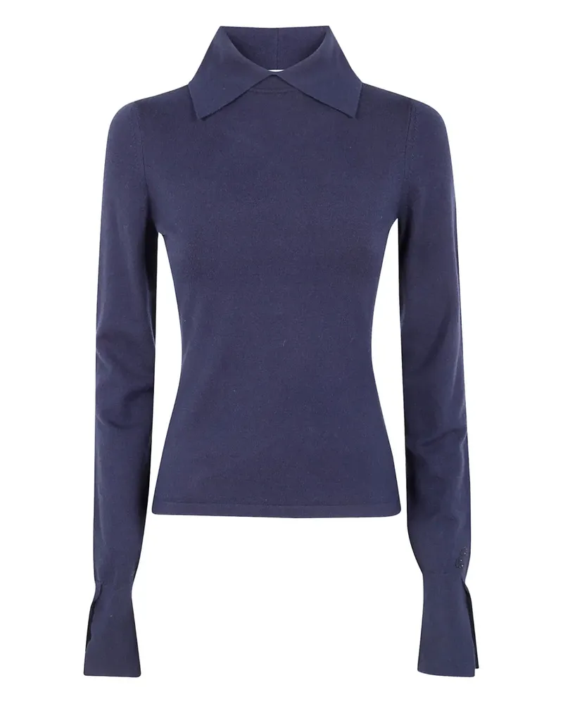 Blumarine collared sweater - Blau Blau