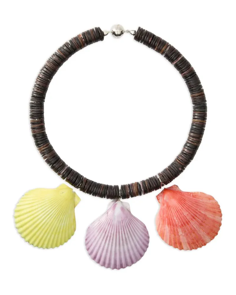 JULIETTA Mare shell-pendant beaded necklace - Braun Braun