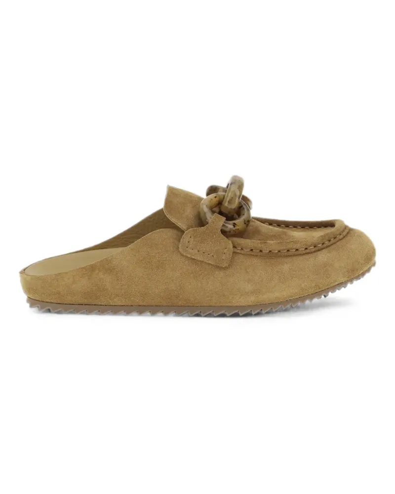 Pedro Garcia Bilma chain-link suede mules - Braun Braun