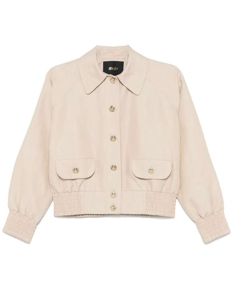 Maje Bomberjacke mit Raglanärmeln - Nude Nude