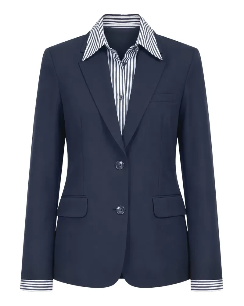 Rag & Bone Frank Mixed-Media single-breasted wool blazer - Blau Blau