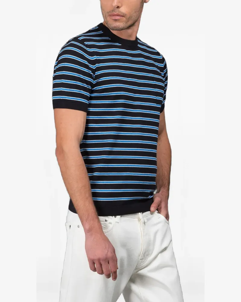 MOORER Esmund short-sleeve sweater - Blau Blau