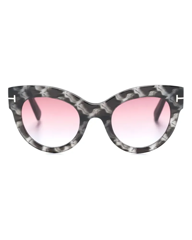 Tom Ford Lucilla Sonnenbrille im Butterfly-Design - Schwarz Schwarz