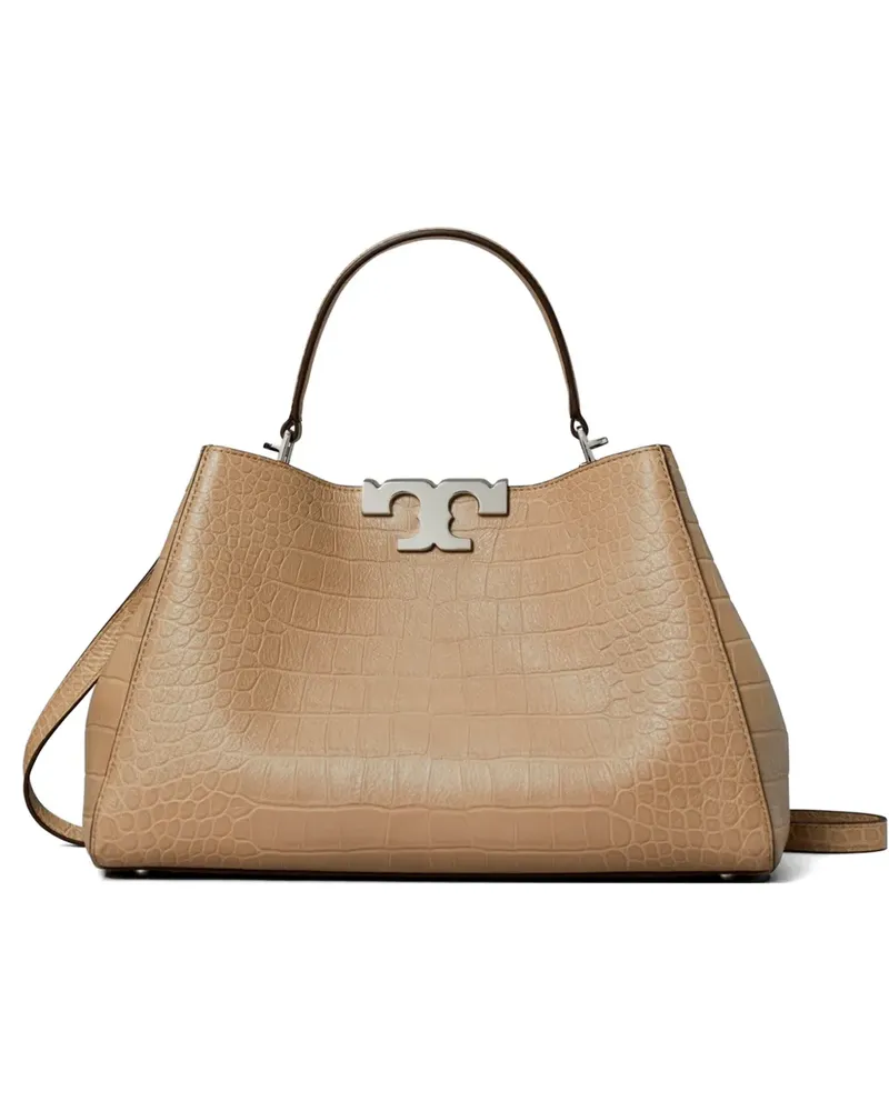 Tory Burch Eleanor Satchel-Tasche mit Kroko-Effekt - Nude Nude