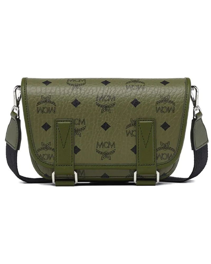 MCM Mini Aren Visetos Kuriertasche - Grün Grün