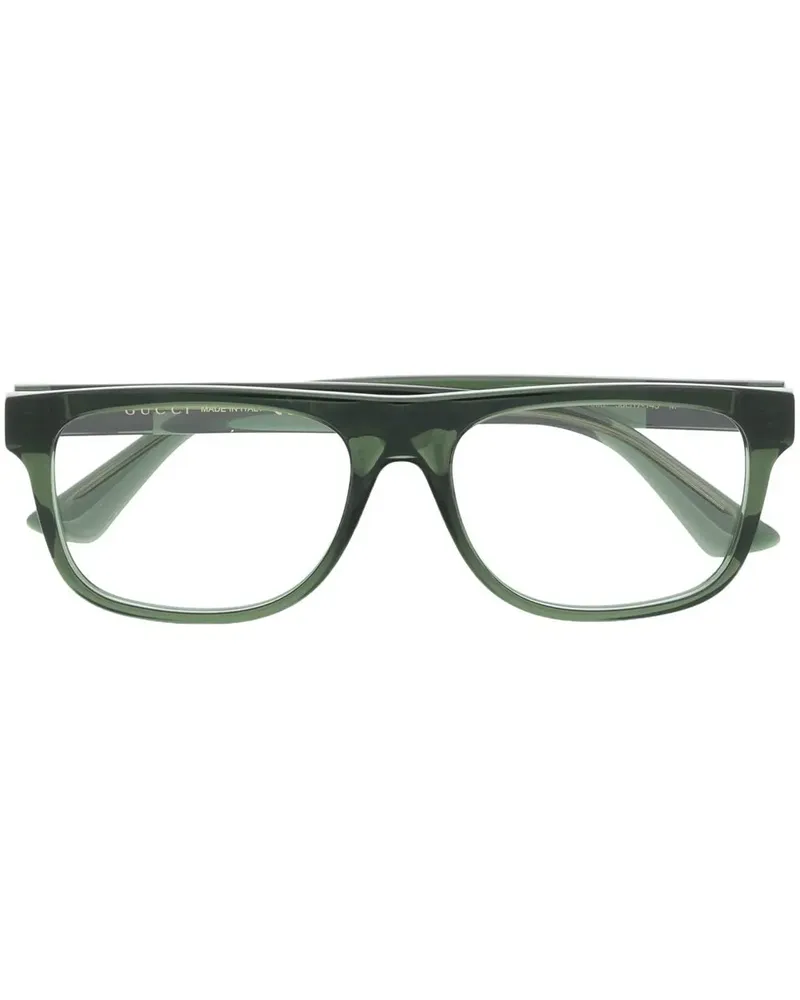 Gucci Brille mit eckigem Gestell - Grün Grün