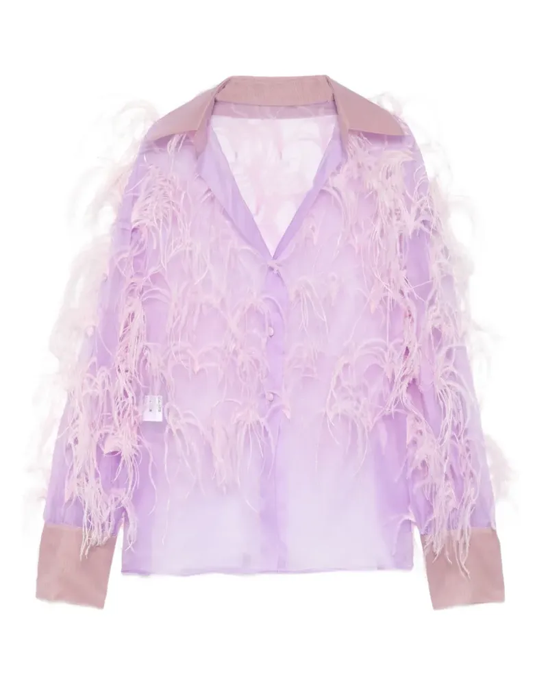 Isabel Sanchís Langärmeliges Plume Hemd - Violett Violett