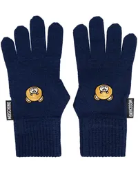 Moschino Handschuhe mit Teddy Blau