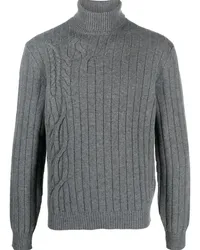 Corneliani Gestrickter Rollkragenpullover Grau