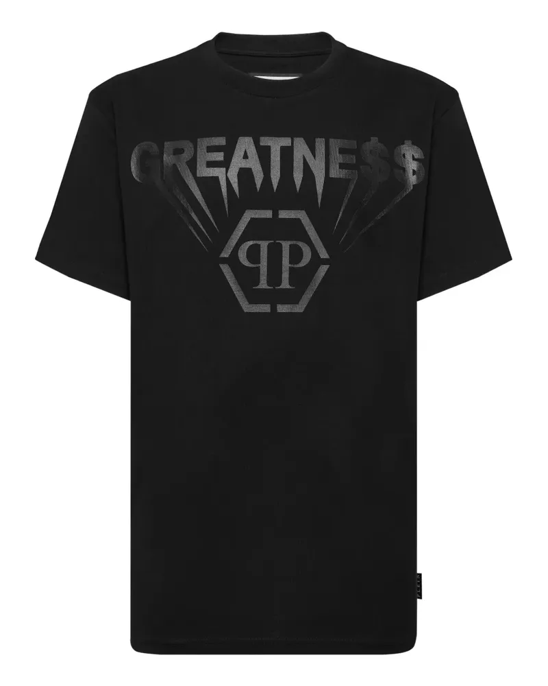 Philipp Plein Greatness T-Shirt mit Logo-Print - Schwarz Schwarz