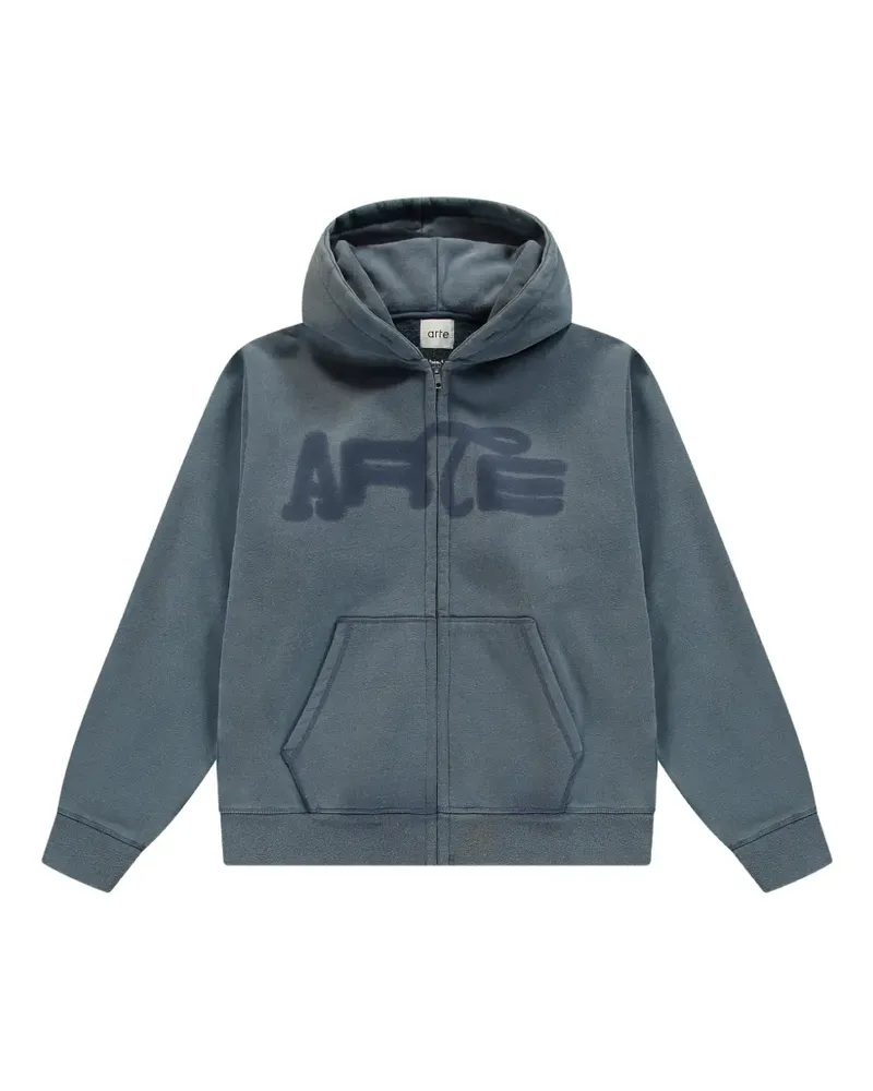 Arte Antwerp Kapuzenjacke mit Logo-Print - Blau Blau