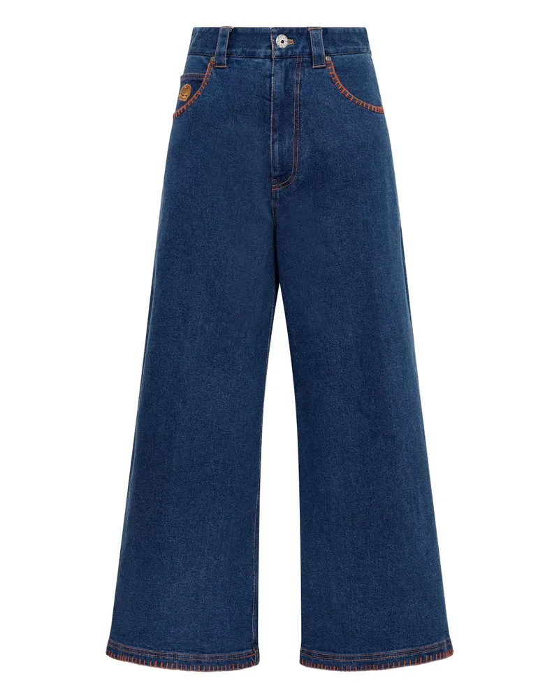 Maliparmi Jeans mit Kontraststickerei - Blau Blau