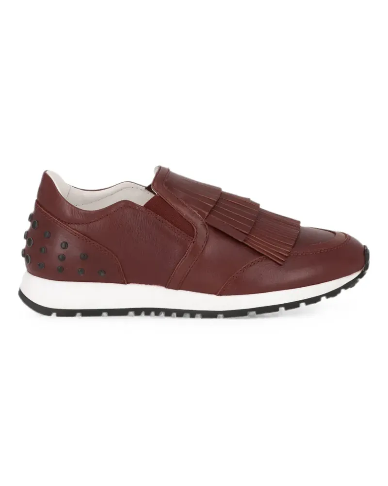 TOD'S fringed Gommino-stud sneakers - Braun Braun