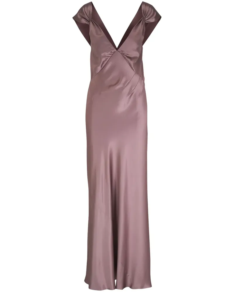 Saint Laurent Maxikleid aus Seide - Rosa Rosa