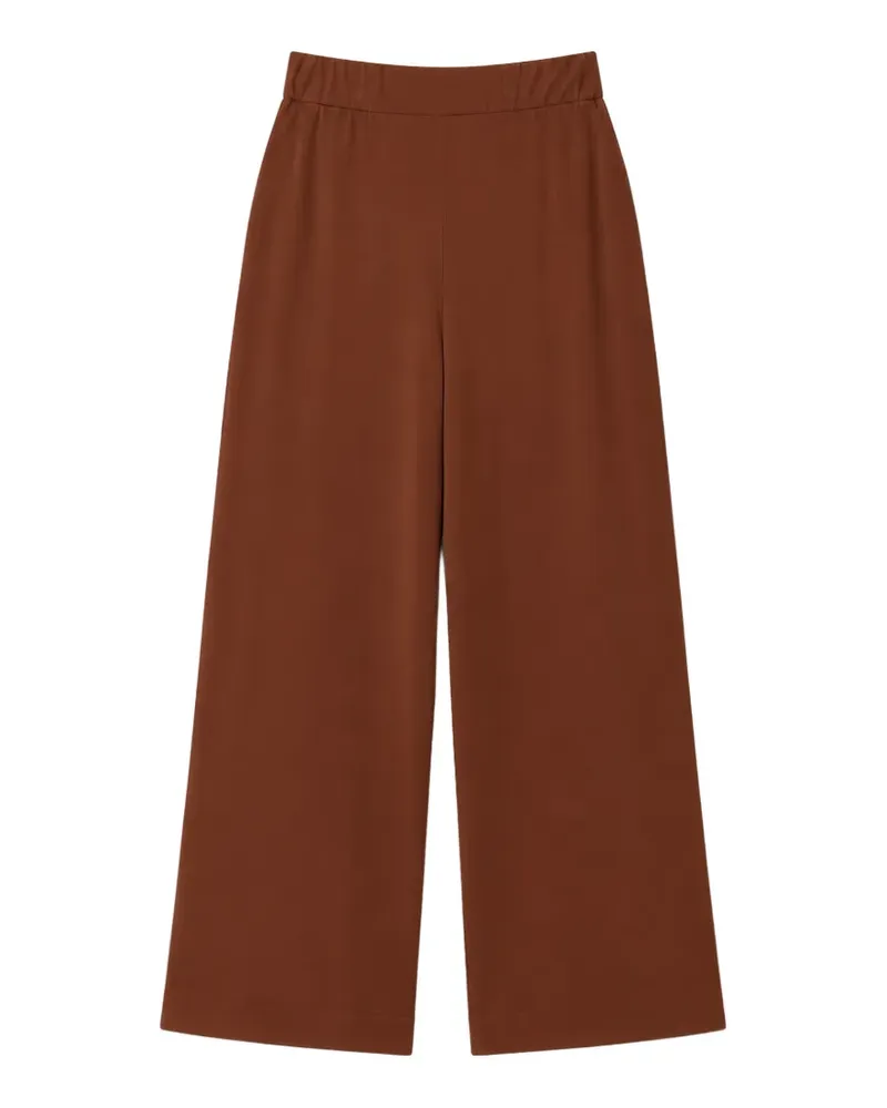 Max Mara Weite Hose mit Stretchbund - Braun Braun