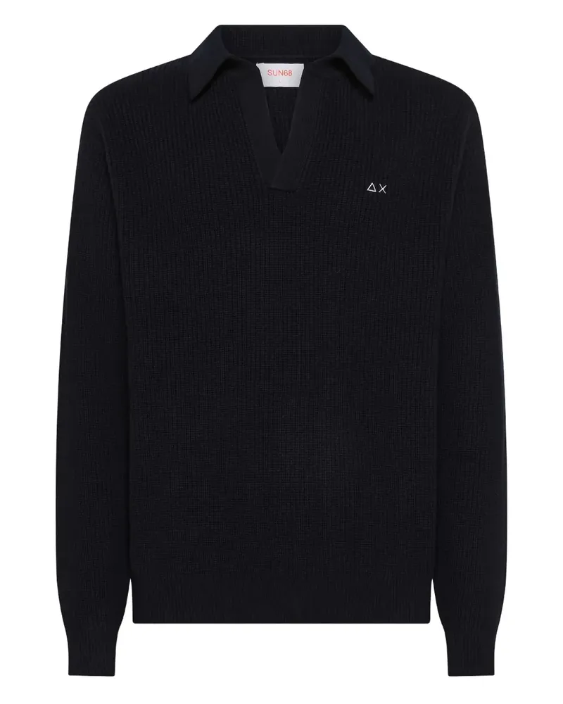 Sun68 Pullover mit V-Ausschnitt - Blau Blau