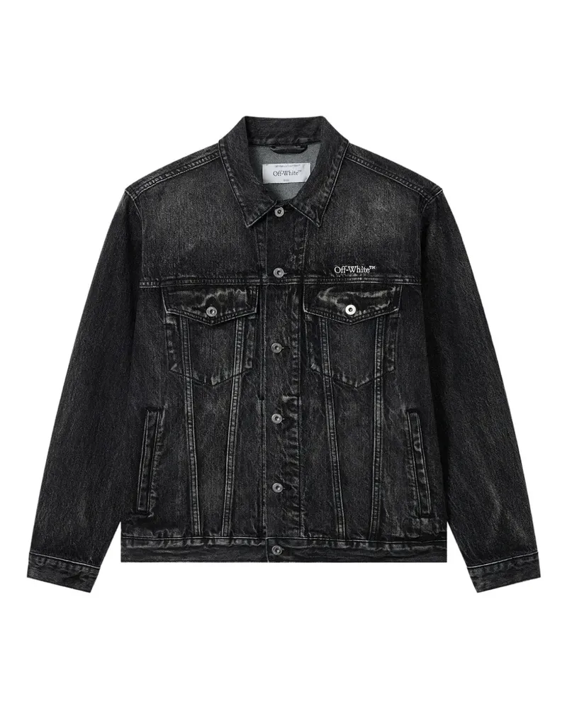 OFF-WHITE Arrows-print denim jacket - Schwarz Schwarz