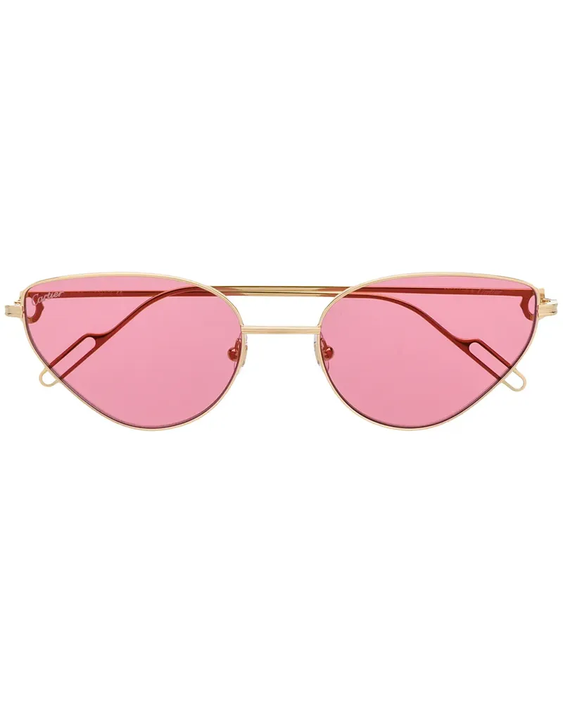 Cartier Geometrische Sonnenbrille - Gold Gold