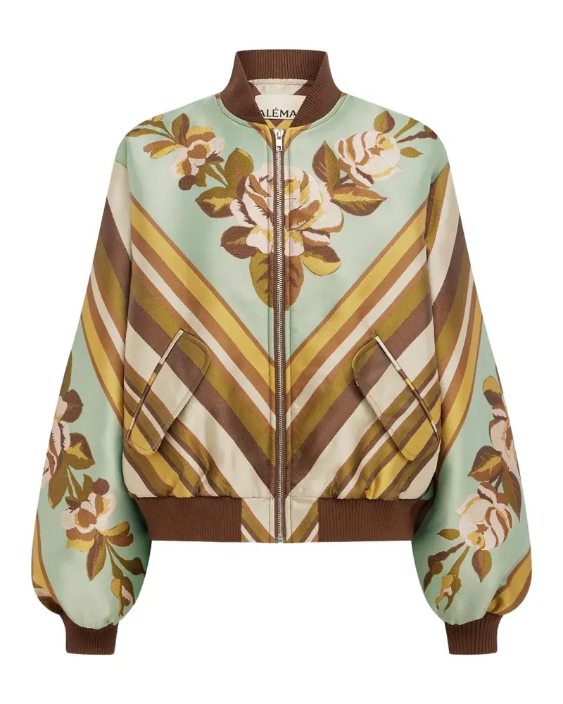 ALEMAIS La Rosa Bomberjacke aus Jacquard - Grün Grün