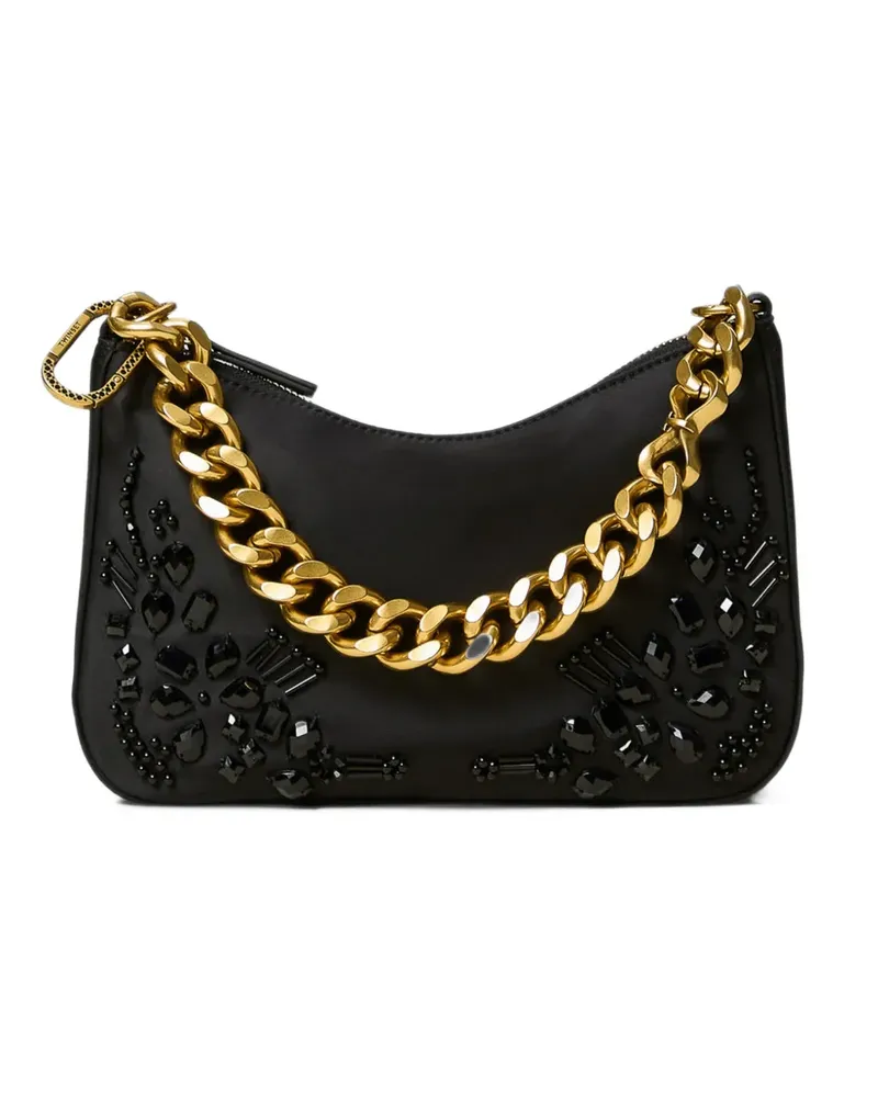 Twin-Set Liliane crystal-embellished chain-link shoulder bag - Schwarz Schwarz